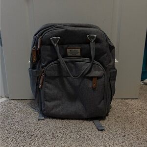 Grey diaper bag